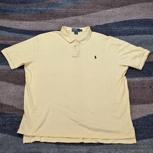 Polo Ralph Lauren Men’s XL Yellow Short Sleeve Polo Shirt Pony Logo Classic Fit